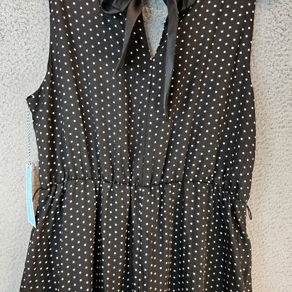 Draper James RSVP Womens Black White Polka Dot Maxi Dress Sz L Pockets **READ** - Picture 10 of 13